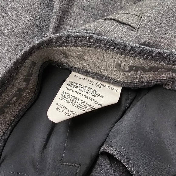 Under Armour Mens Matchplay Golf Pants Gray Lightweight Size 34 - Picture 9 of 10